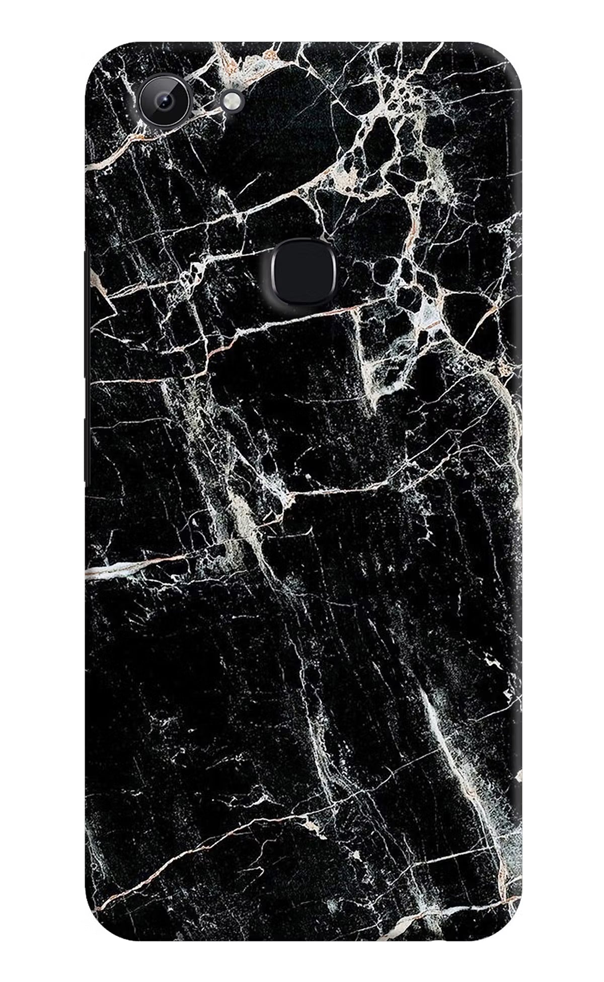 Black Marble Texture Vivo Y83 Hard Case Back Cover by Casekaro