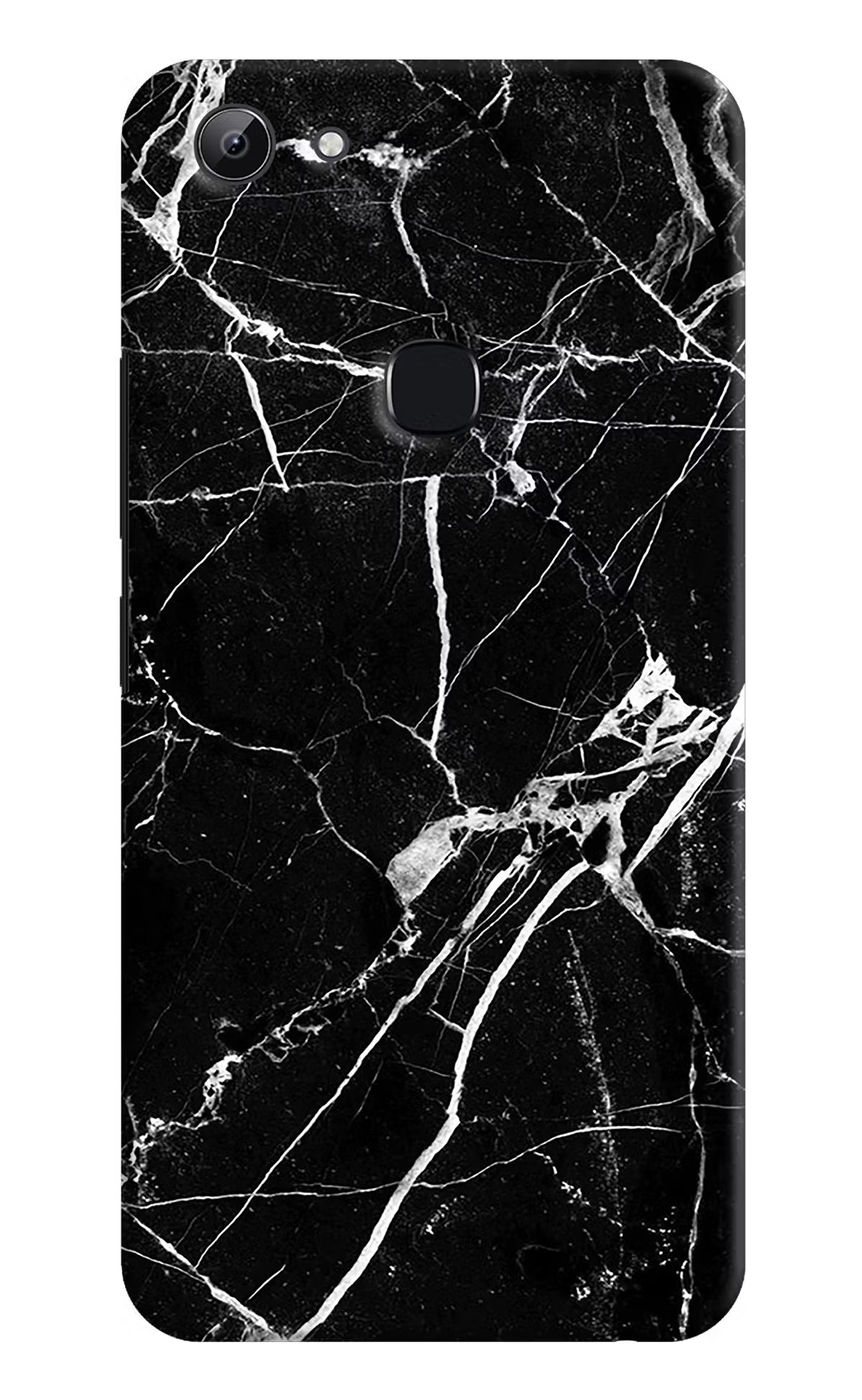 Black Marble Pattern Vivo Y83 Hard Case Back Cover by Casekaro