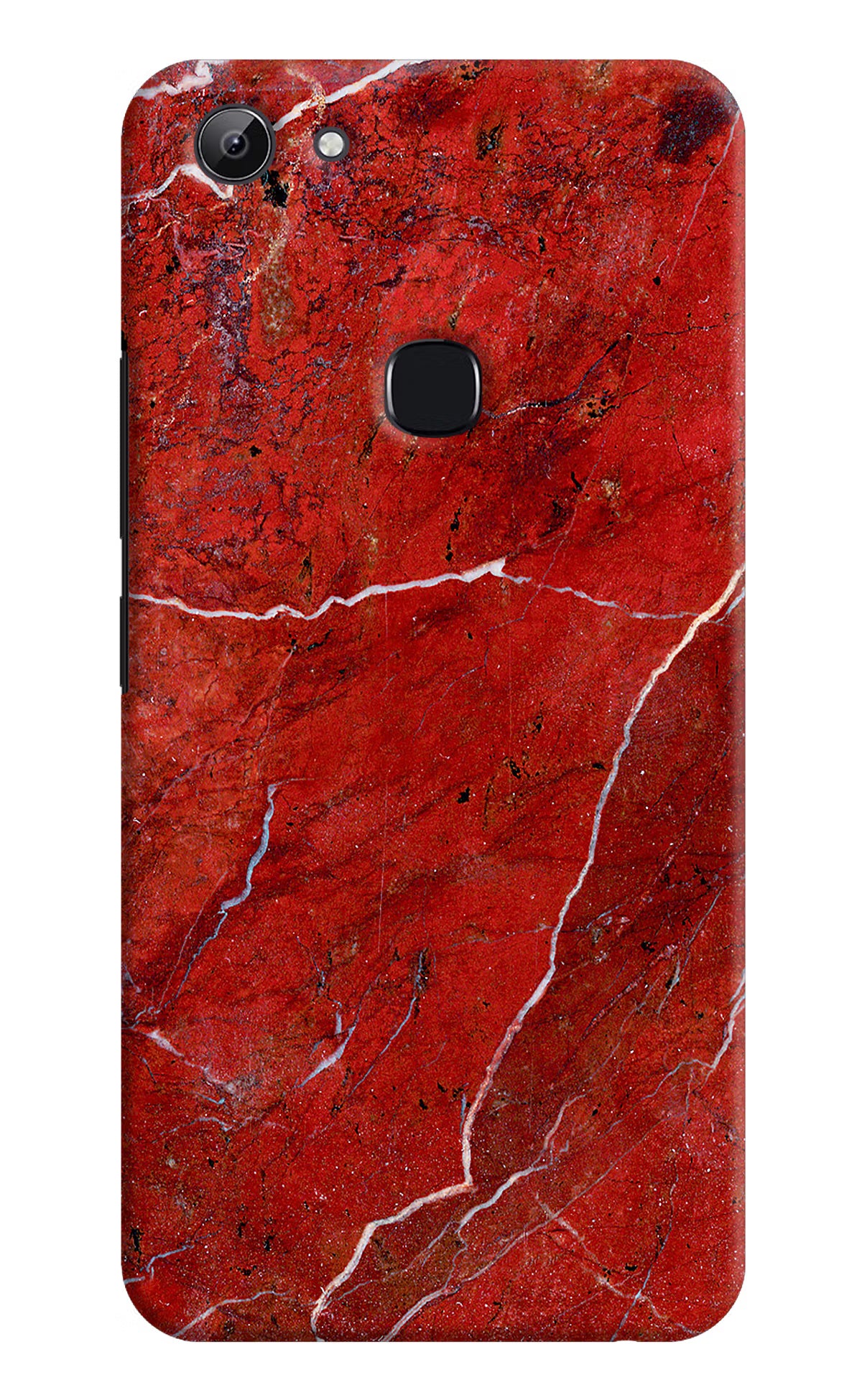 Red Marble Design Vivo Y83 Hard Case Back Cover by Casekaro