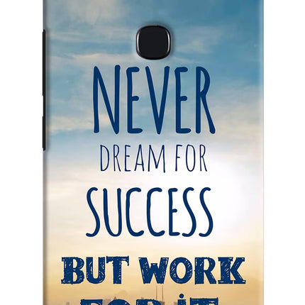 Never Dream For Success But Work For It Vivo Y83 Hard Case Back Cover by Casekaro