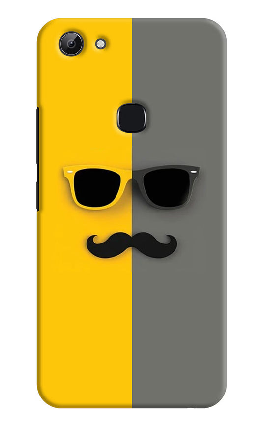 Sunglasses with Mustache Vivo Y83 Hard Case Back Cover by Casekaro