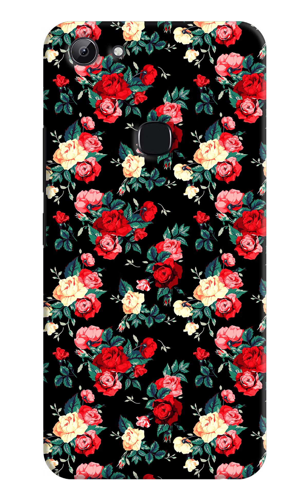 Rose Pattern Vivo Y83 Hard Case Back Cover by Casekaro