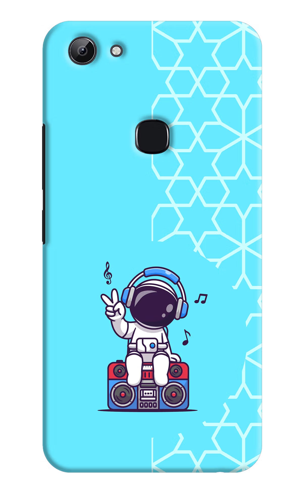 Cute Astronaut Chilling Vivo Y83 Hard Case Back Cover by Casekaro