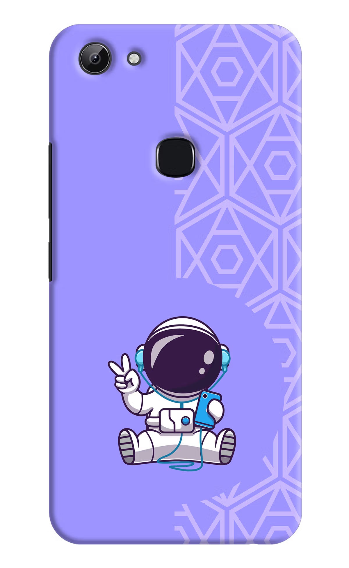 Cute Astronaut Chilling Vivo Y83 Hard Case Back Cover by Casekaro
