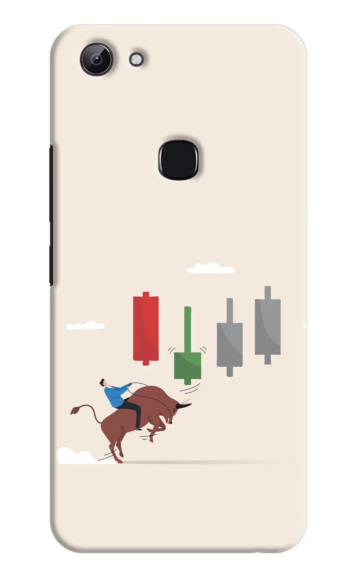 Bull Trading Momentum Vivo Y83 Hard Case Back Cover by Casekaro