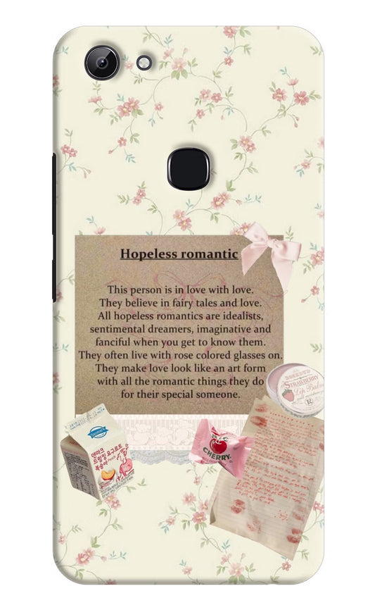 Hopeless Romantic Vivo Y83 Hard Case Back Cover by Casekaro