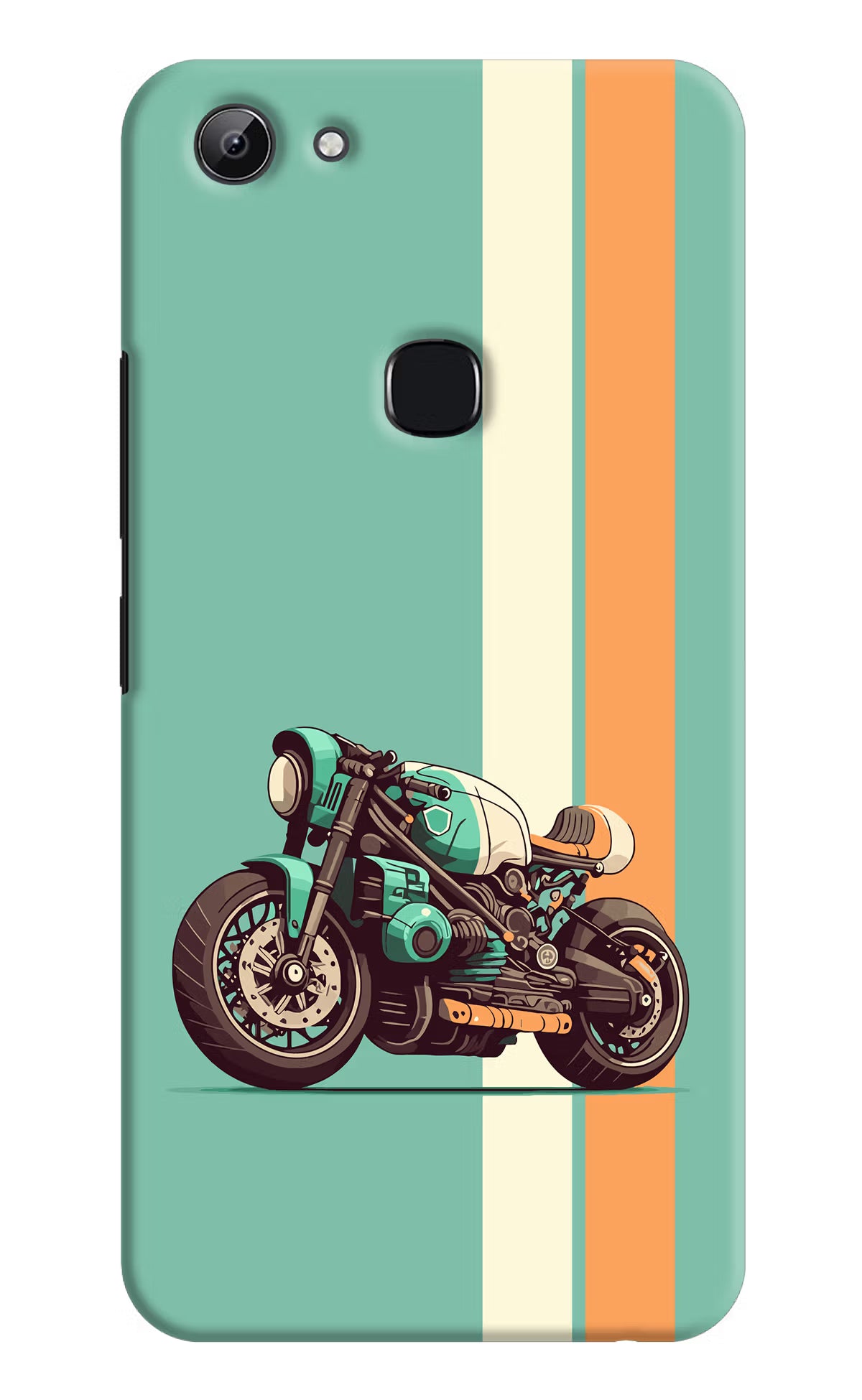 Striped Moto Drift Vivo Y83 Hard Case Back Cover by Casekaro