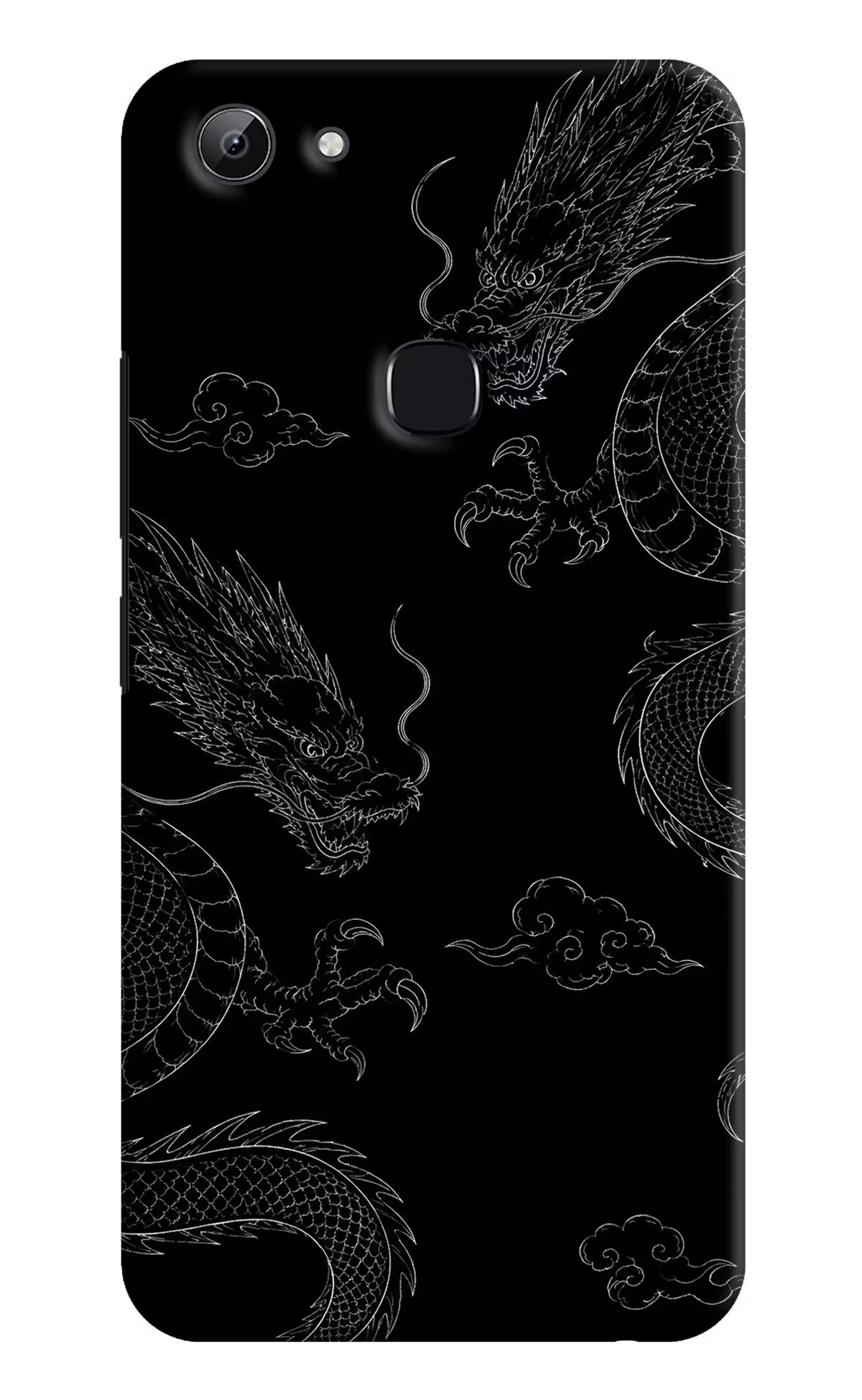 Twin Dragons Vivo Y83 Hard Case Back Cover by Casekaro