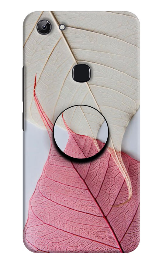 White Pink Leaf Vivo Y83 Pop Case by Casekaro