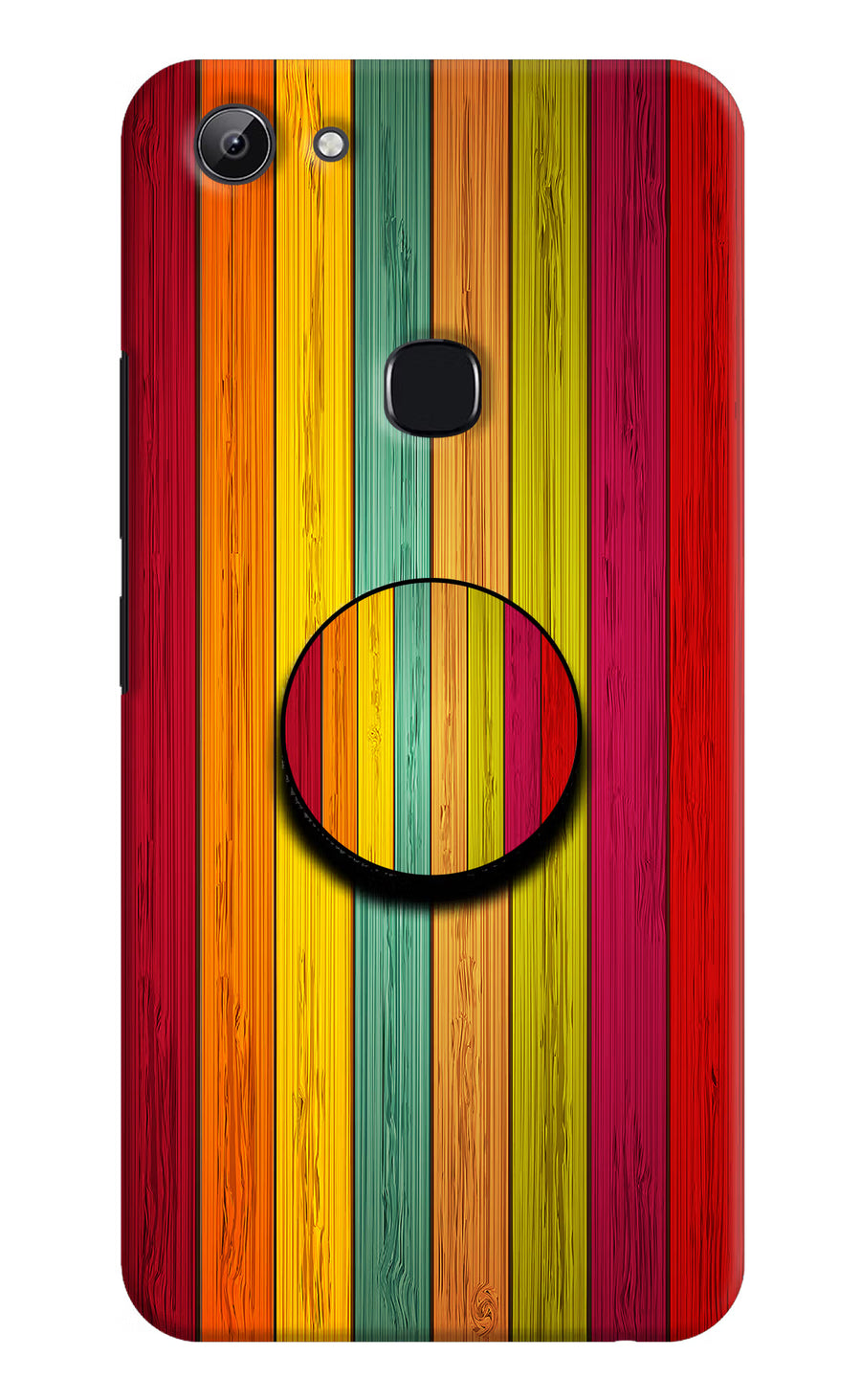 Multicolor Wooden Vivo Y83 Pop Case, Hard case
