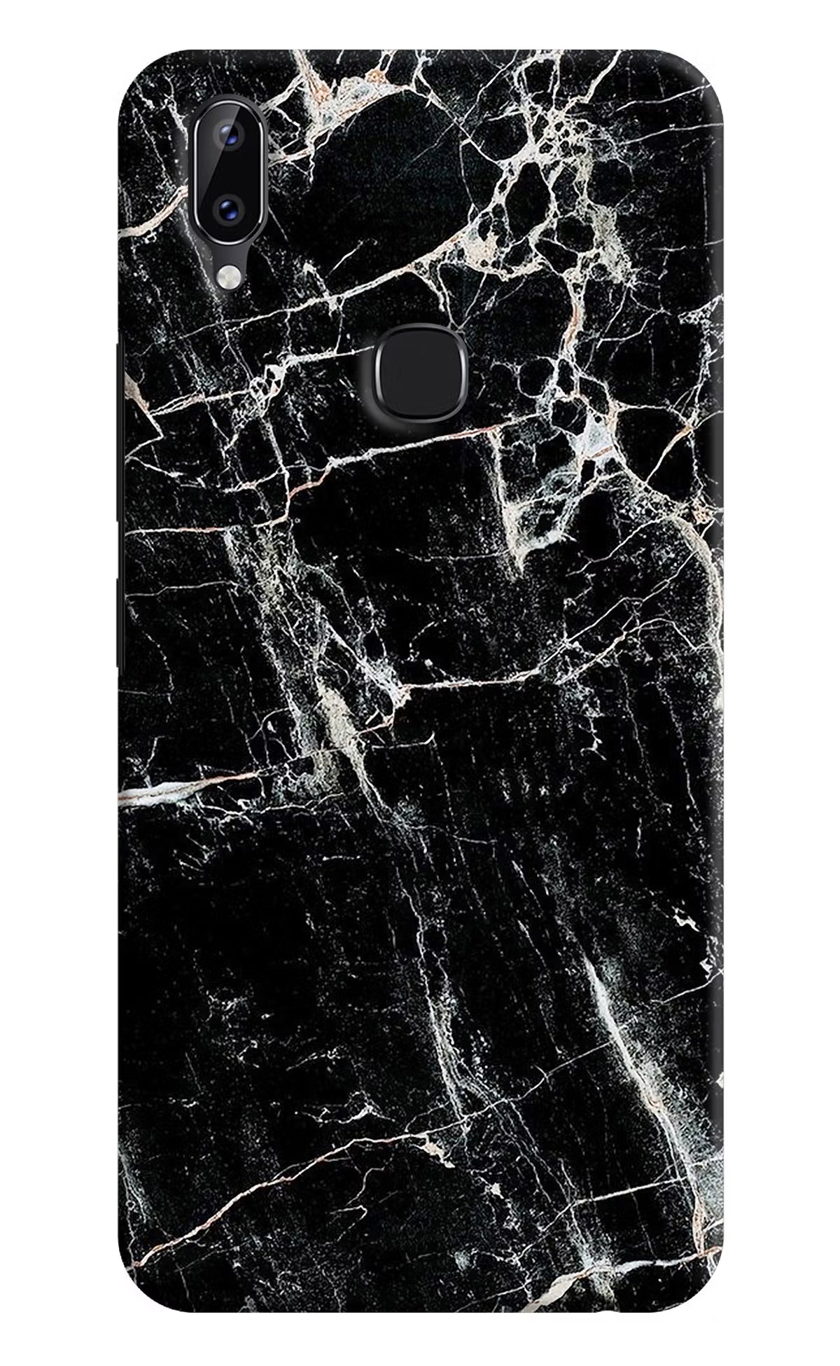 Black Marble Texture Vivo Y83 Pro Hard Case Back Cover by Casekaro