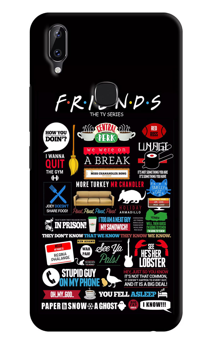 FRIENDS Vivo Y83 Pro Back Cover, Hard case