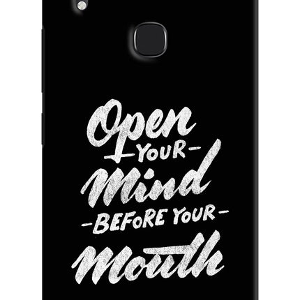 Open Your Mind Before Your Mouth Vivo Y83 Pro Hard Case Back Cover by Casekaro