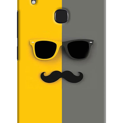 Sunglasses with Mustache Vivo Y83 Pro Hard Case Back Cover by Casekaro