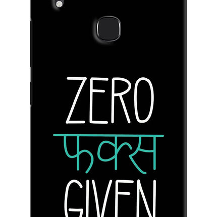 Zero Fucks Given Vivo Y83 Pro Hard Case Back Cover by Casekaro