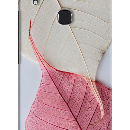 White Pink Leaf Vivo Y83 Pro Hard Case Back Cover by Casekaro