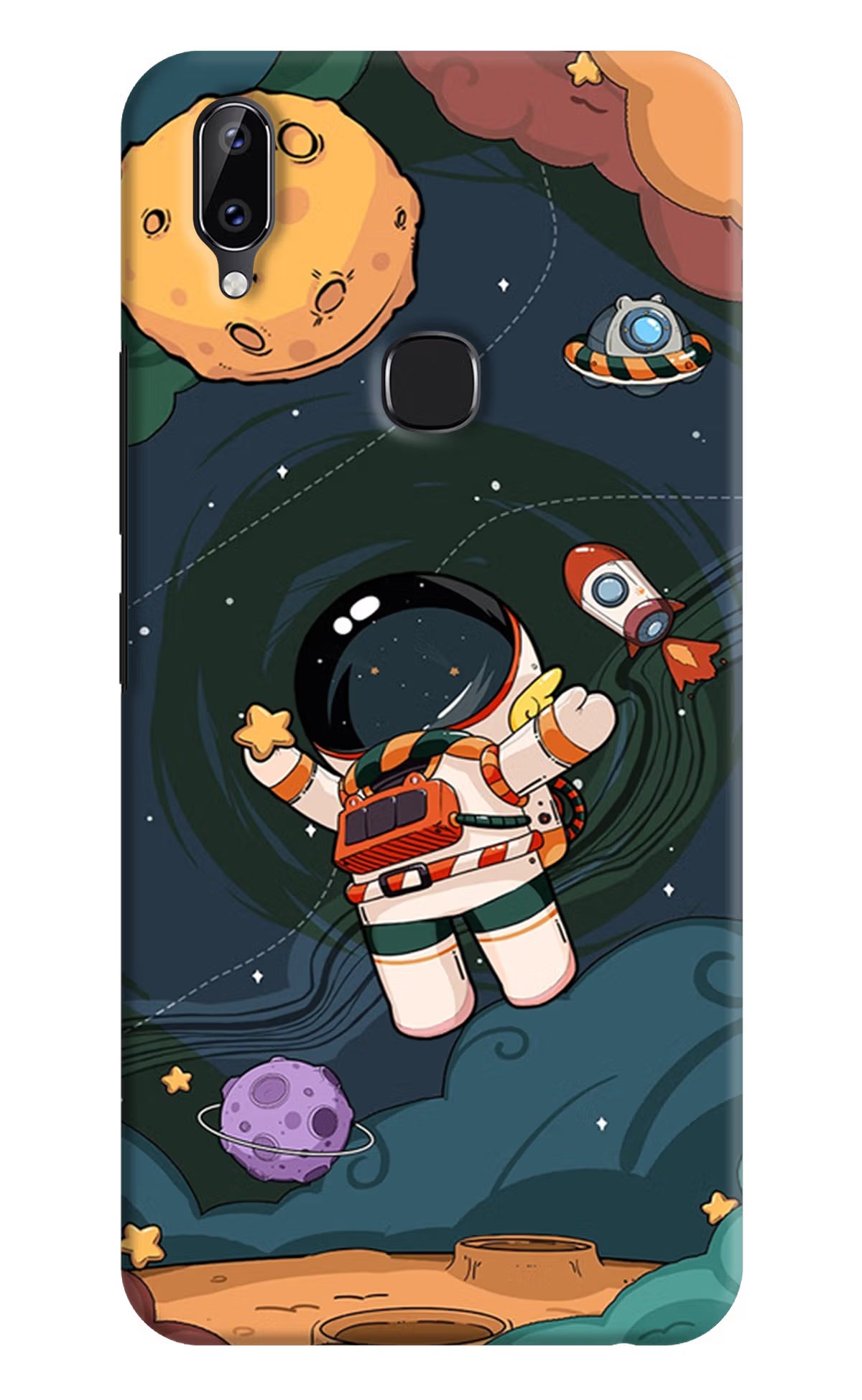 Cartoon Astronaut Vivo Y83 Pro Hard Case Back Cover by Casekaro