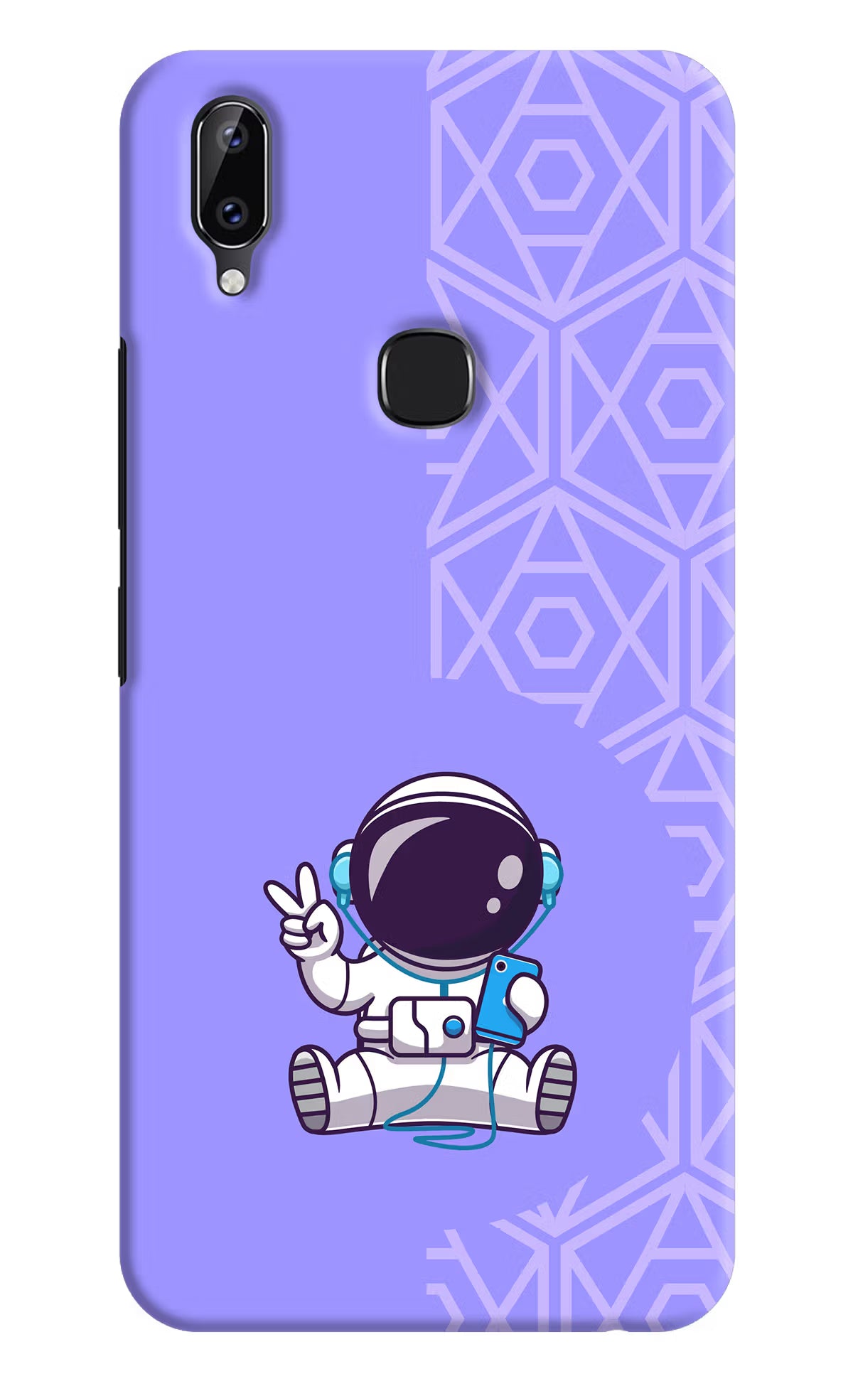 Cute Astronaut Chilling Vivo Y83 Pro Hard Case Back Cover by Casekaro
