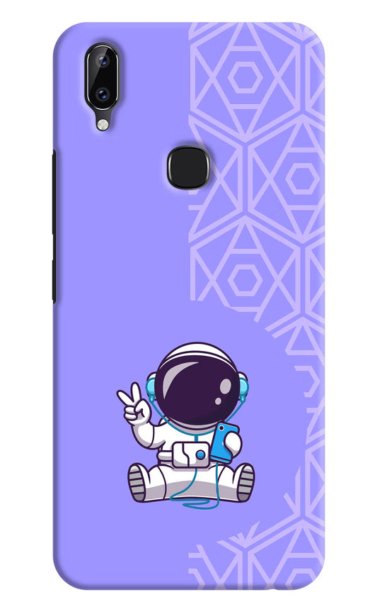 Cute Astronaut Chilling Vivo Y83 Pro Hard Case Back Cover by Casekaro