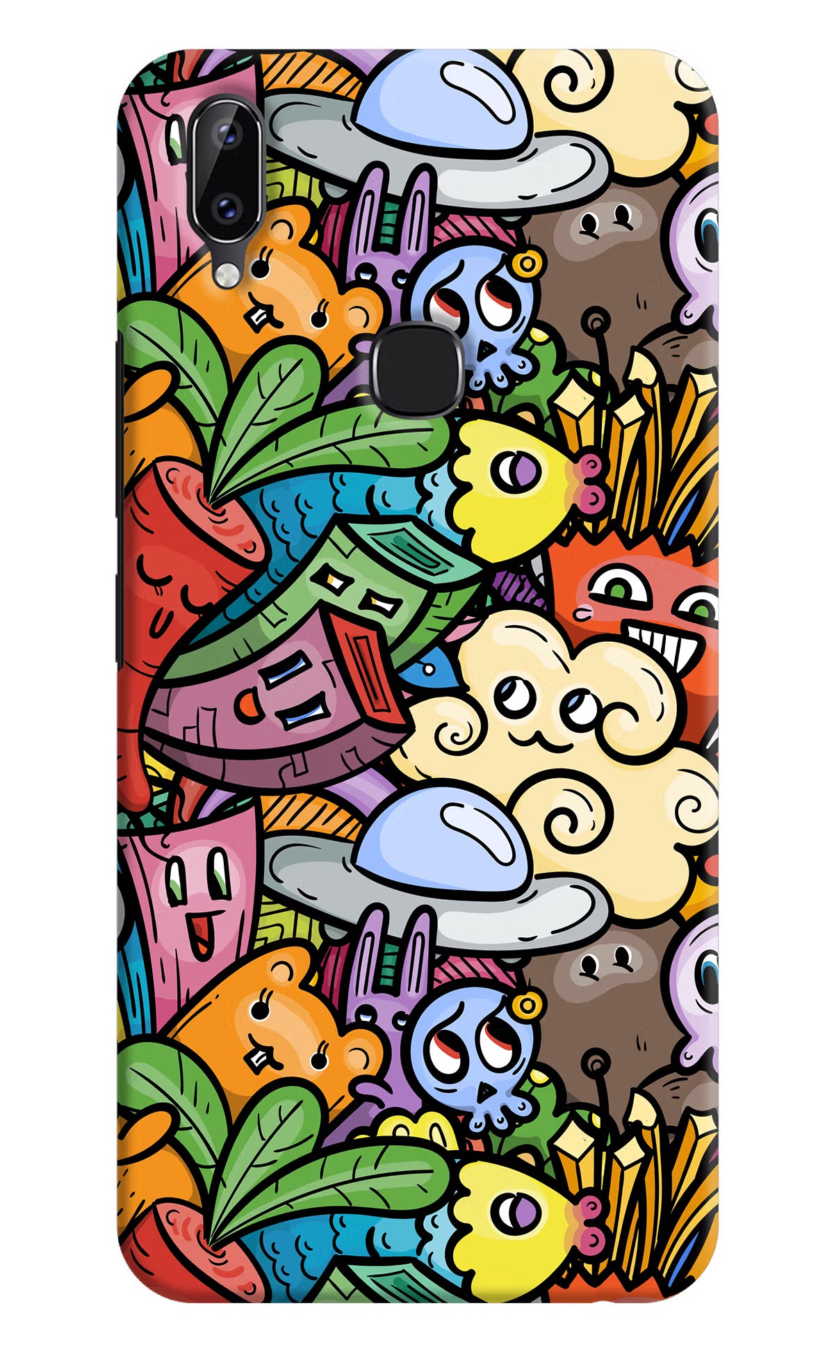 Veggie Doodle Vivo Y83 Pro Hard Case Back Cover by Casekaro
