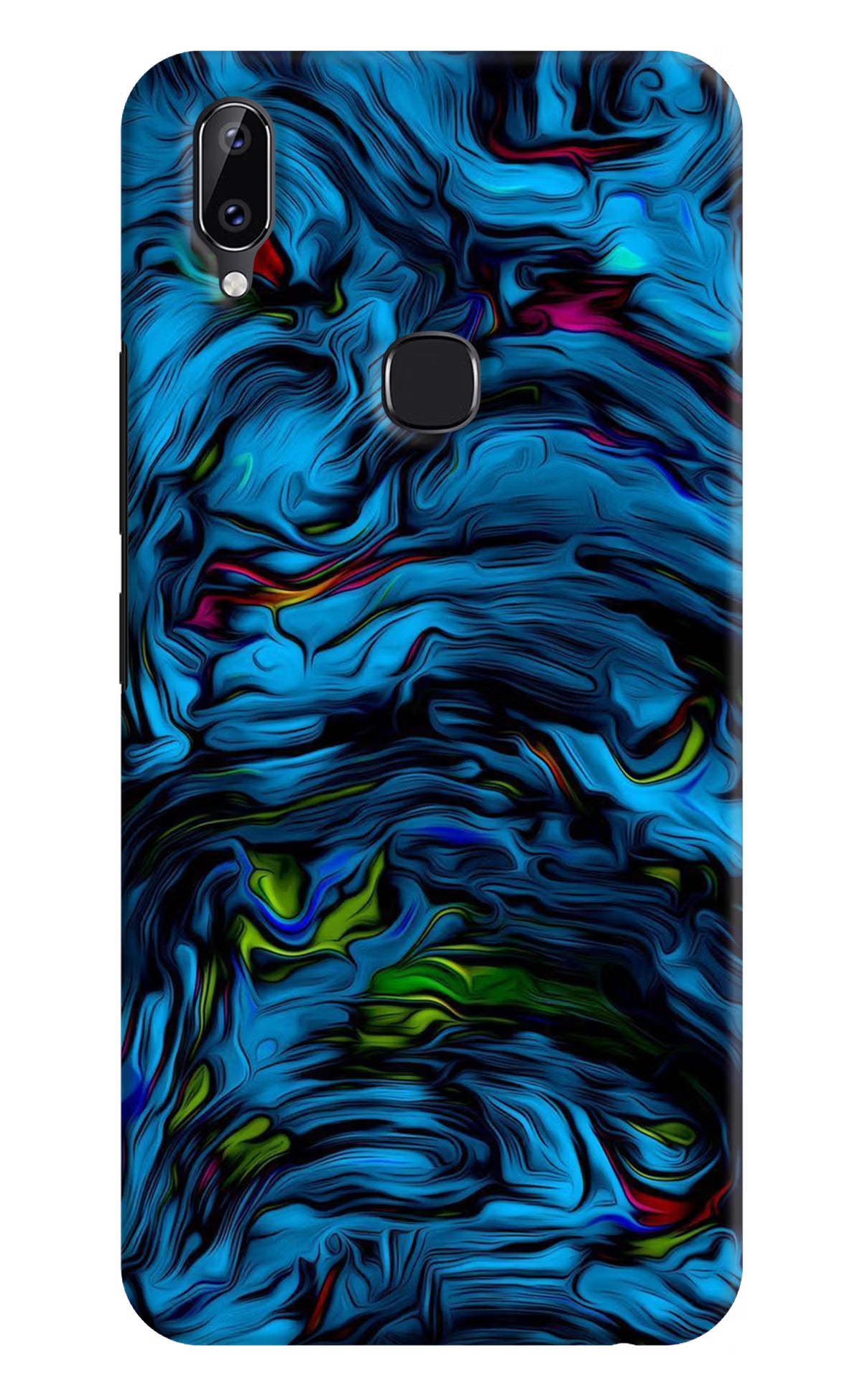 Dark Blue Abstract Vivo Y83 Pro Hard Case Back Cover by Casekaro