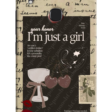 I am just a girl Vivo Y83 Pro Hard Case Back Cover by Casekaro