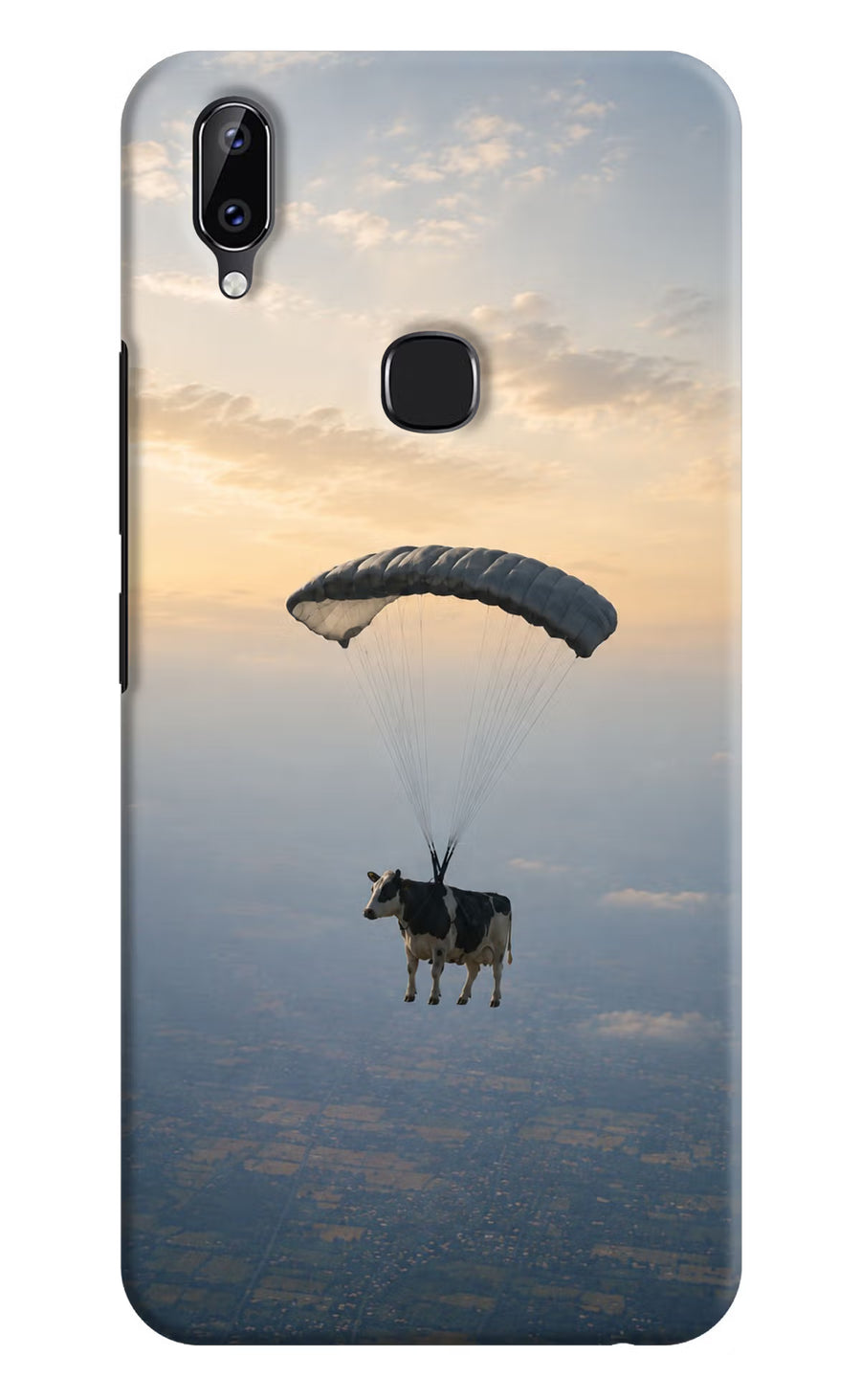 Skydiving Cow Vivo Y83 Pro Back Cover, Hard case
