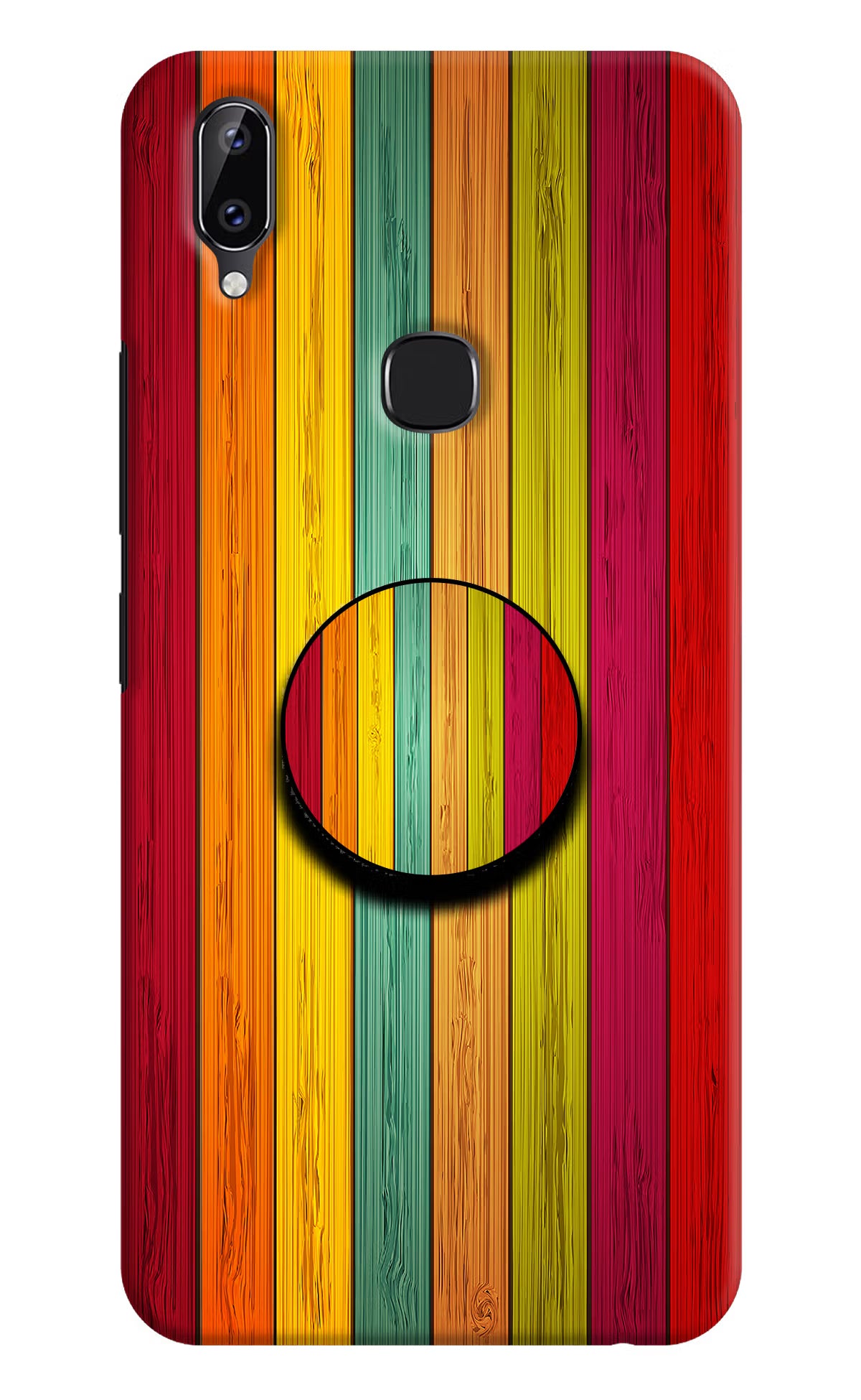 Multicolor Wooden Vivo Y83 Pro Pop Case by Casekaro