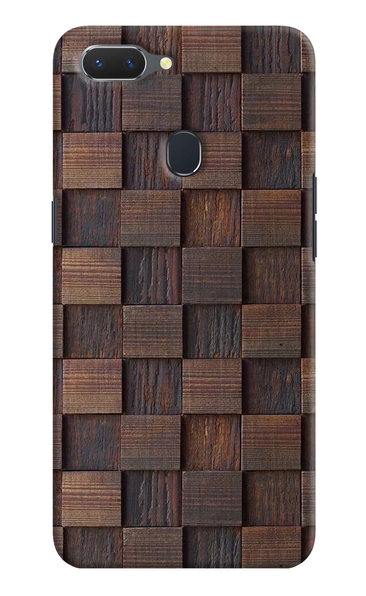 Wooden Cube Design Realme 2 Hard Case Back Cover by Casekaro