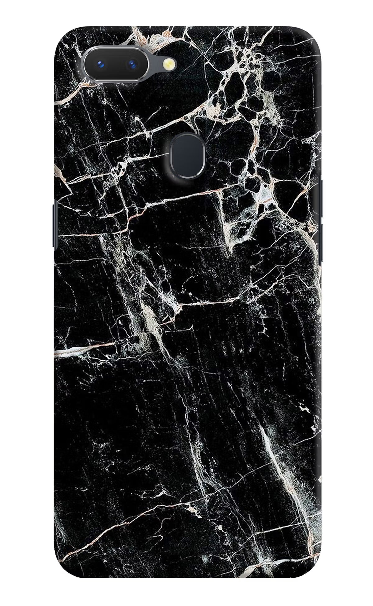 Black Marble Texture Realme 2 Hard Case Back Cover by Casekaro
