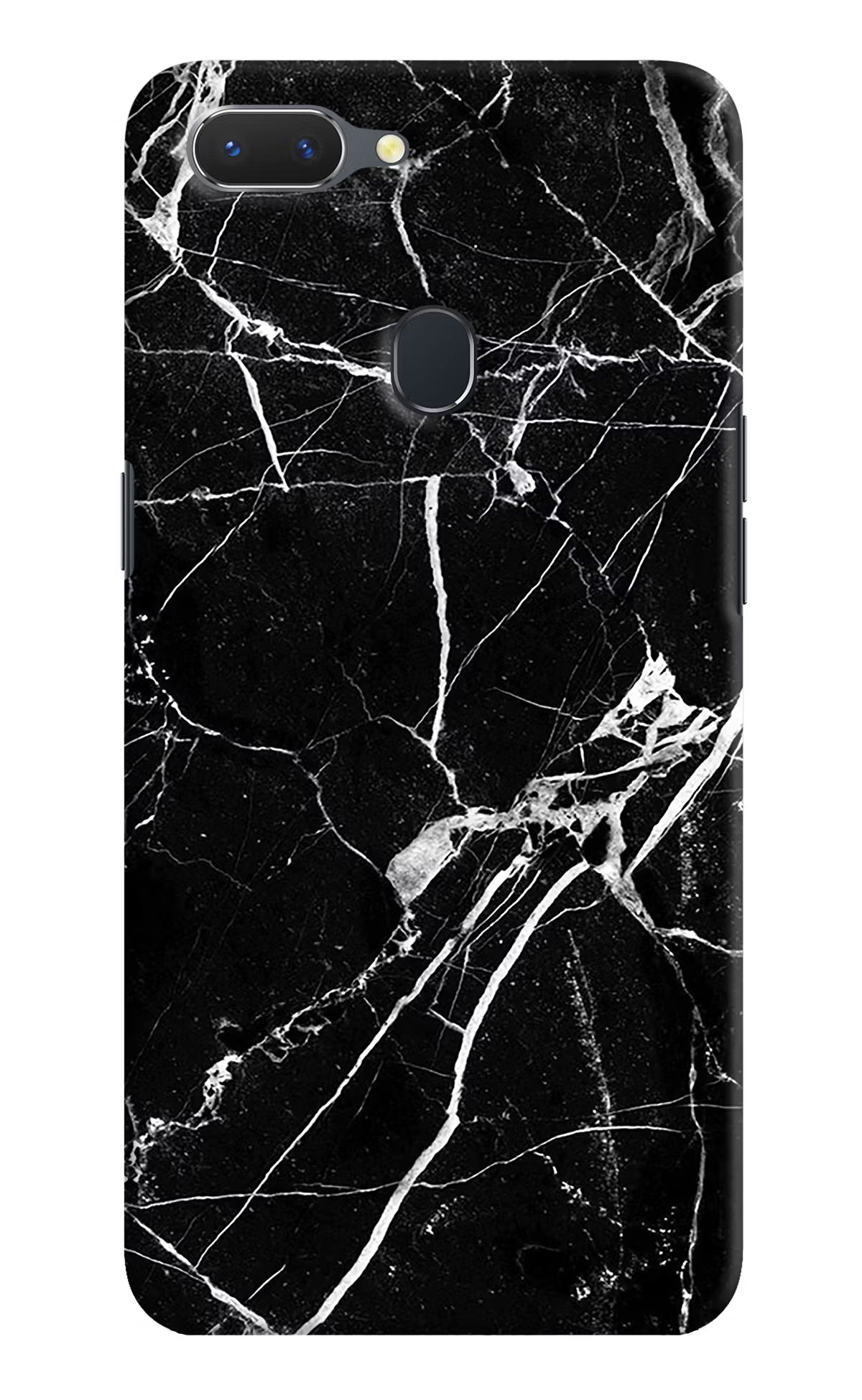 Black Marble Pattern Realme 2 Hard Case Back Cover by Casekaro