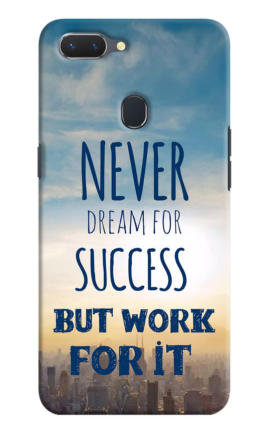 Never Dream For Success But Work For It Realme 2 Hard Case Back Cover by Casekaro