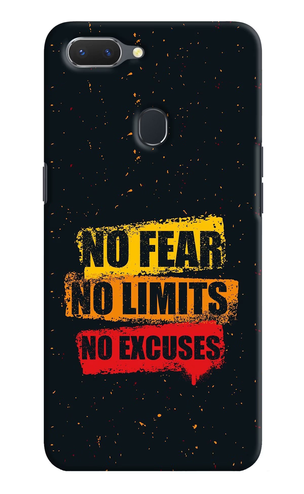 No Fear No Limits No Excuse Realme 2 Hard Case Back Cover by Casekaro