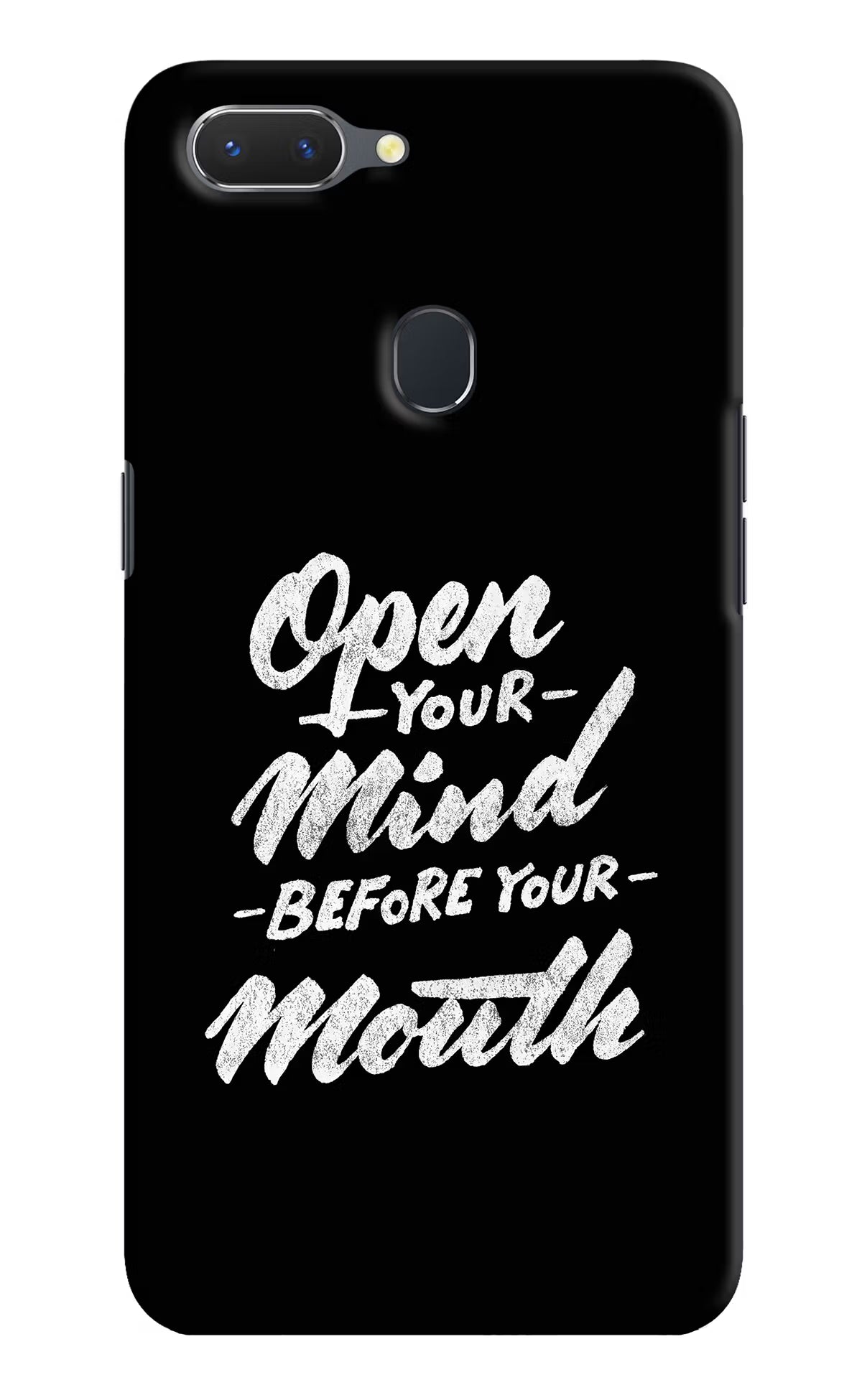 Open Your Mind Before Your Mouth Realme 2 Hard Case Back Cover by Casekaro