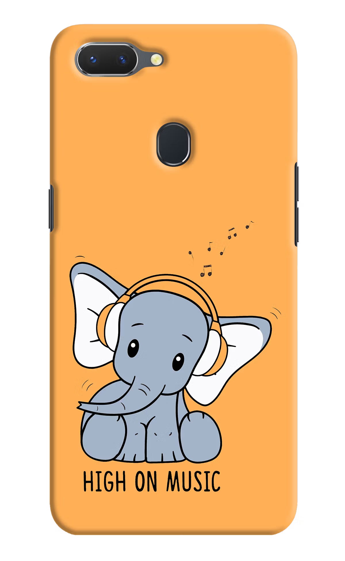 High On Music Realme 2 Hard Case Back Cover by Casekaro