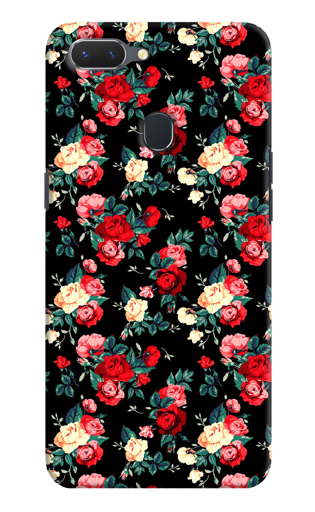 Rose Pattern Realme 2 Hard Case Back Cover by Casekaro