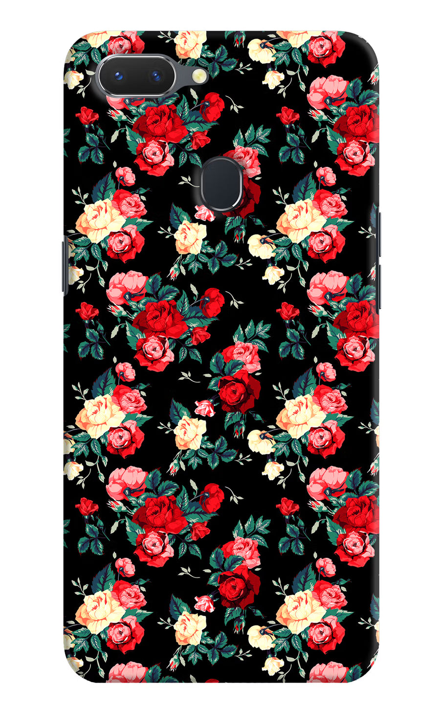 Rose Pattern Realme 2 Back Cover, Hard case