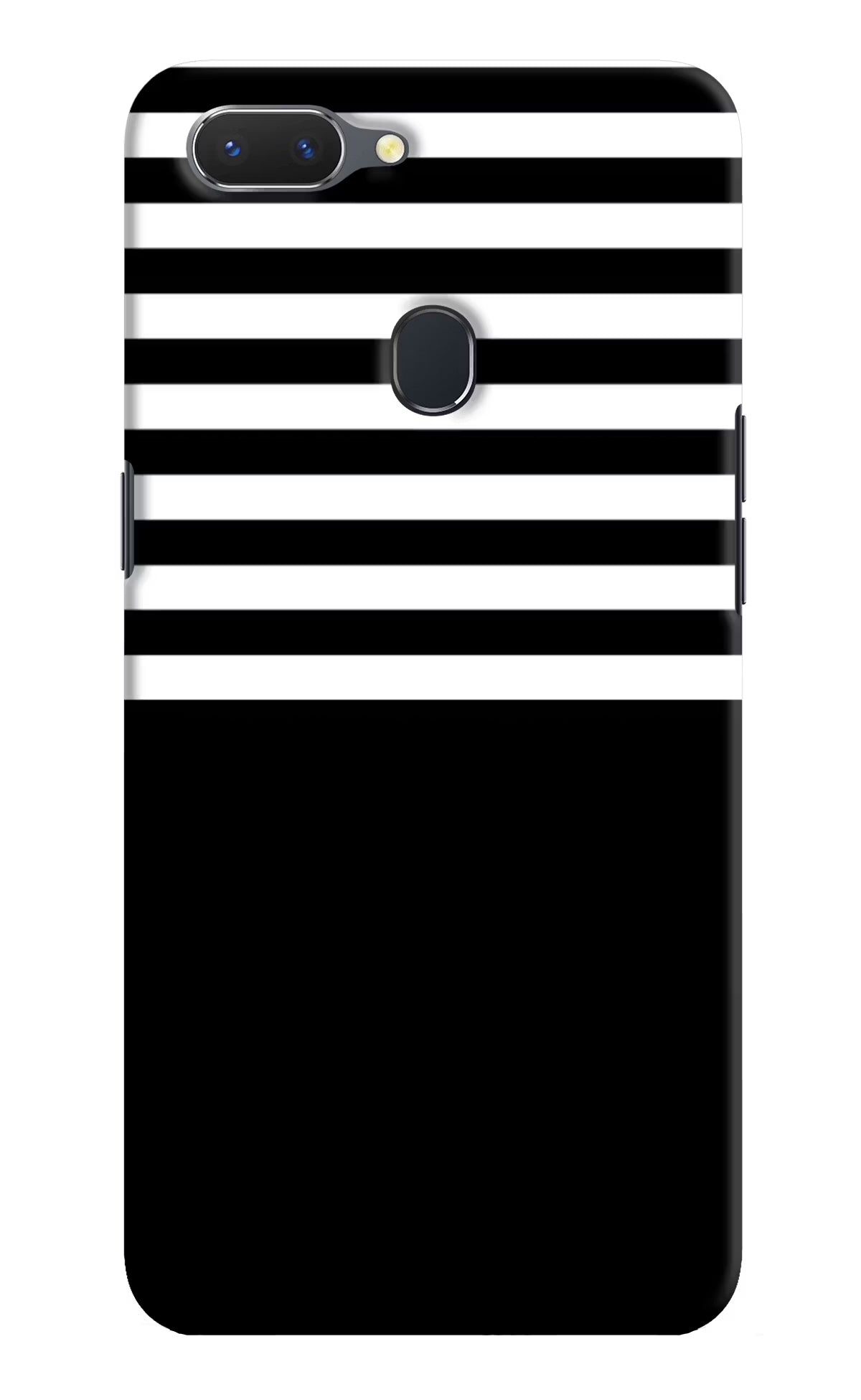 Black and White Print Realme 2 Hard Case Back Cover by Casekaro