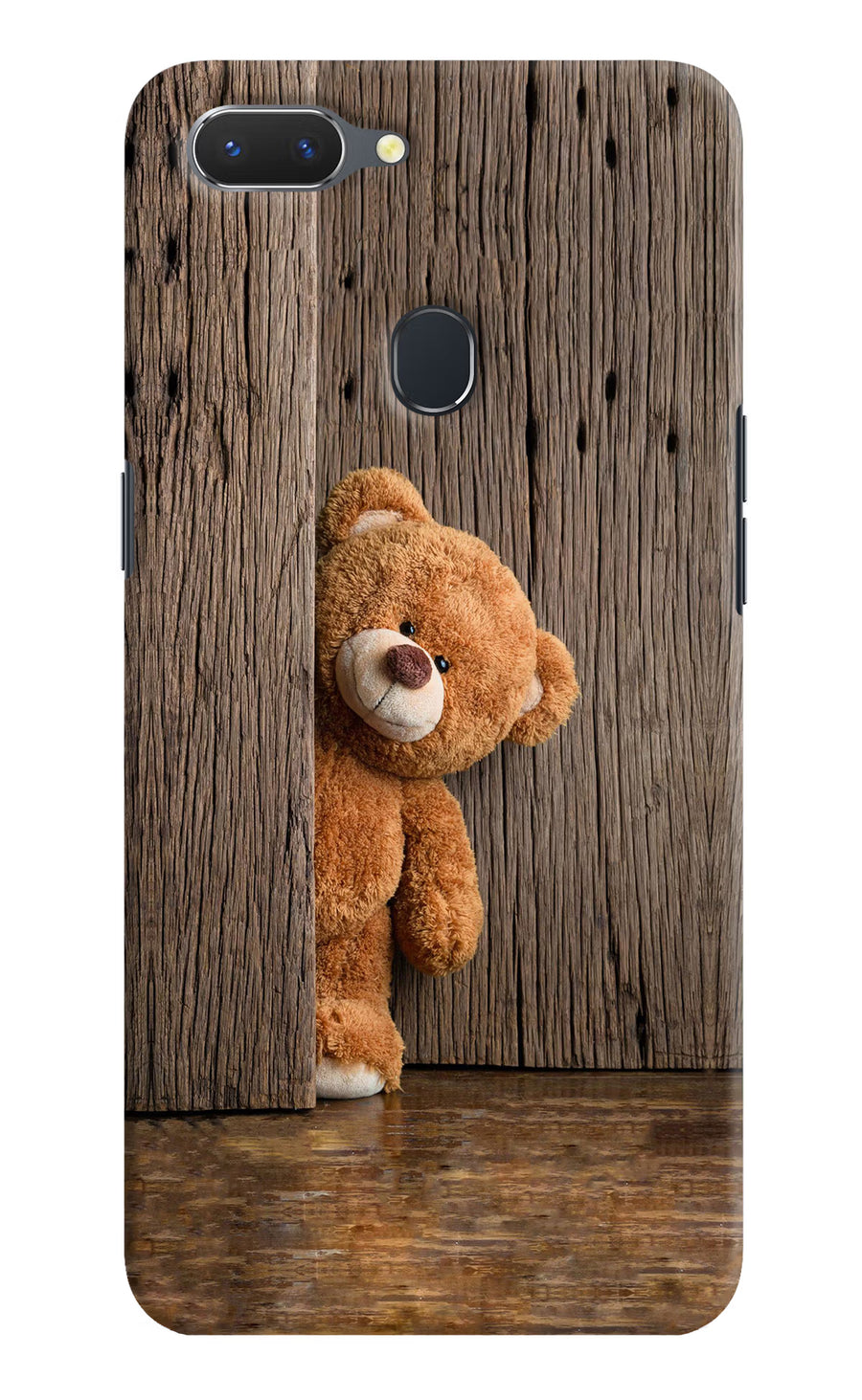 Teddy Wooden Realme 2 Back Cover, Hard case