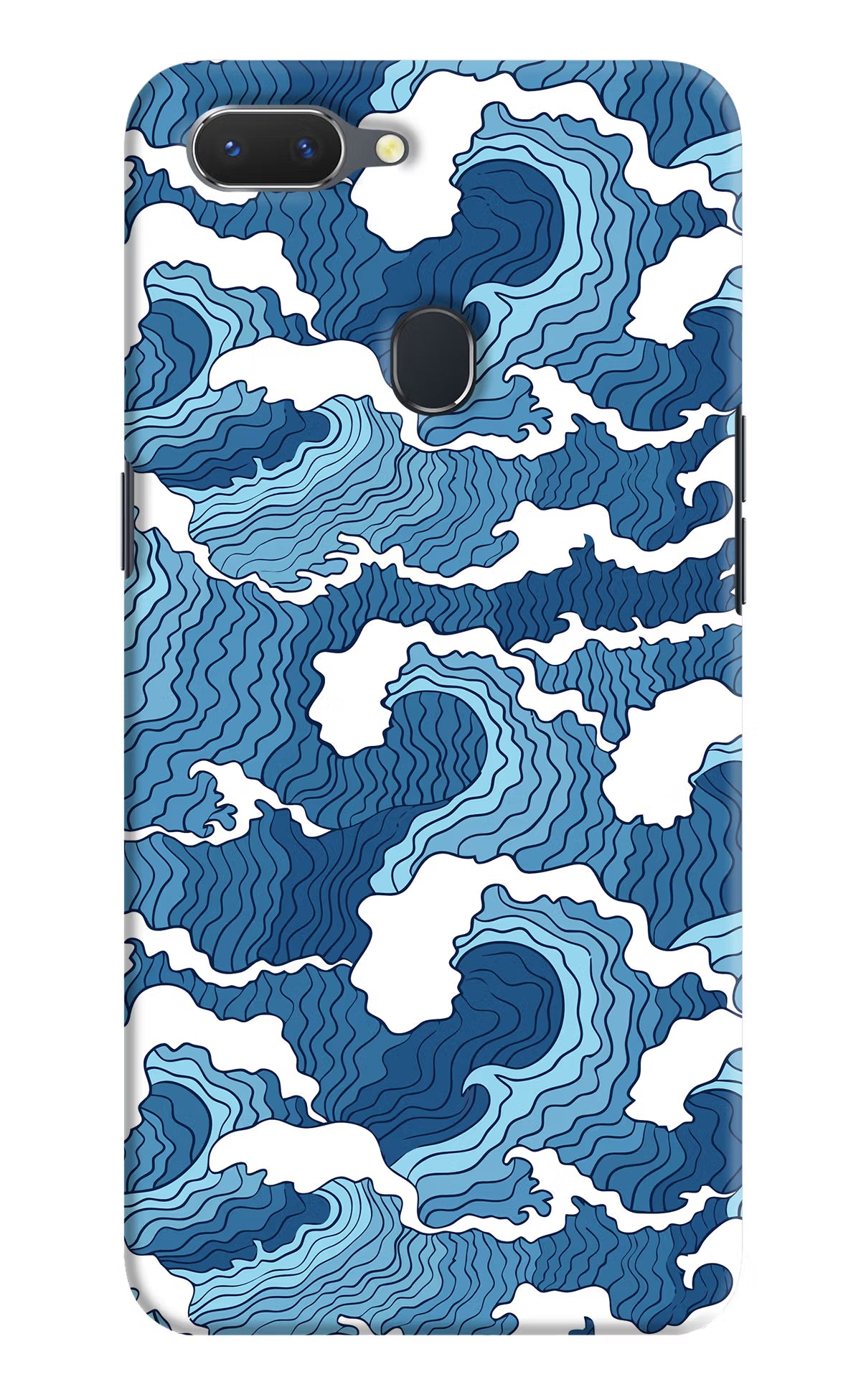 Blue Waves Realme 2 Hard Case Back Cover by Casekaro