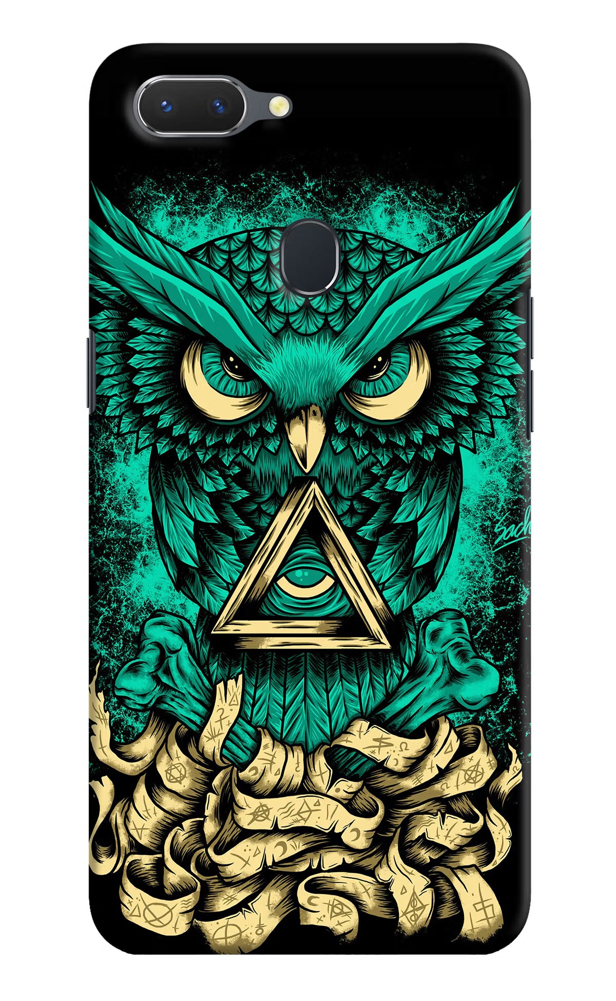 Green Owl Realme 2 Hard Case Back Cover by Casekaro