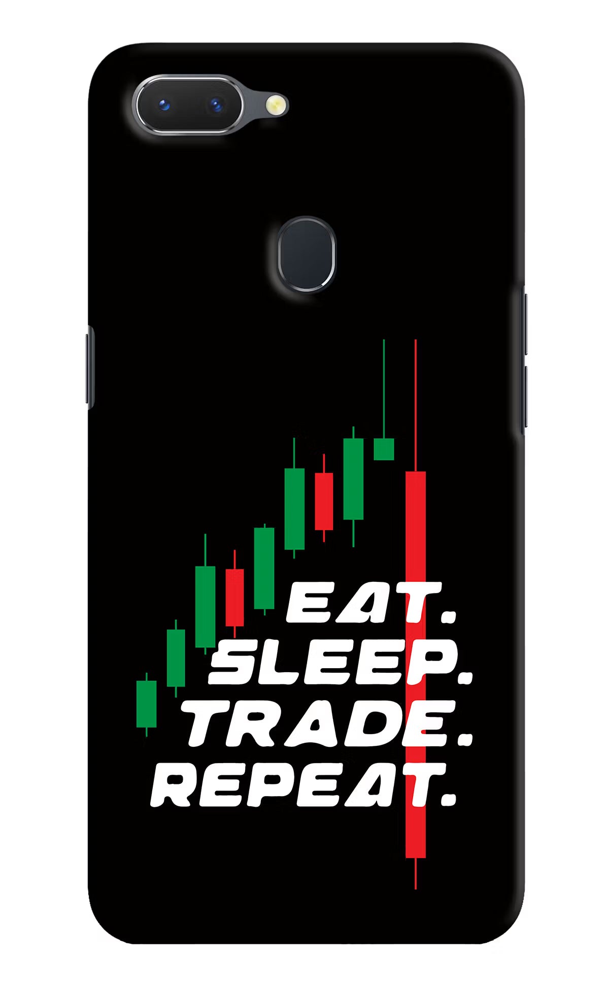 Eat Sleep Trade Repeat Realme 2 Hard Case Back Cover by Casekaro