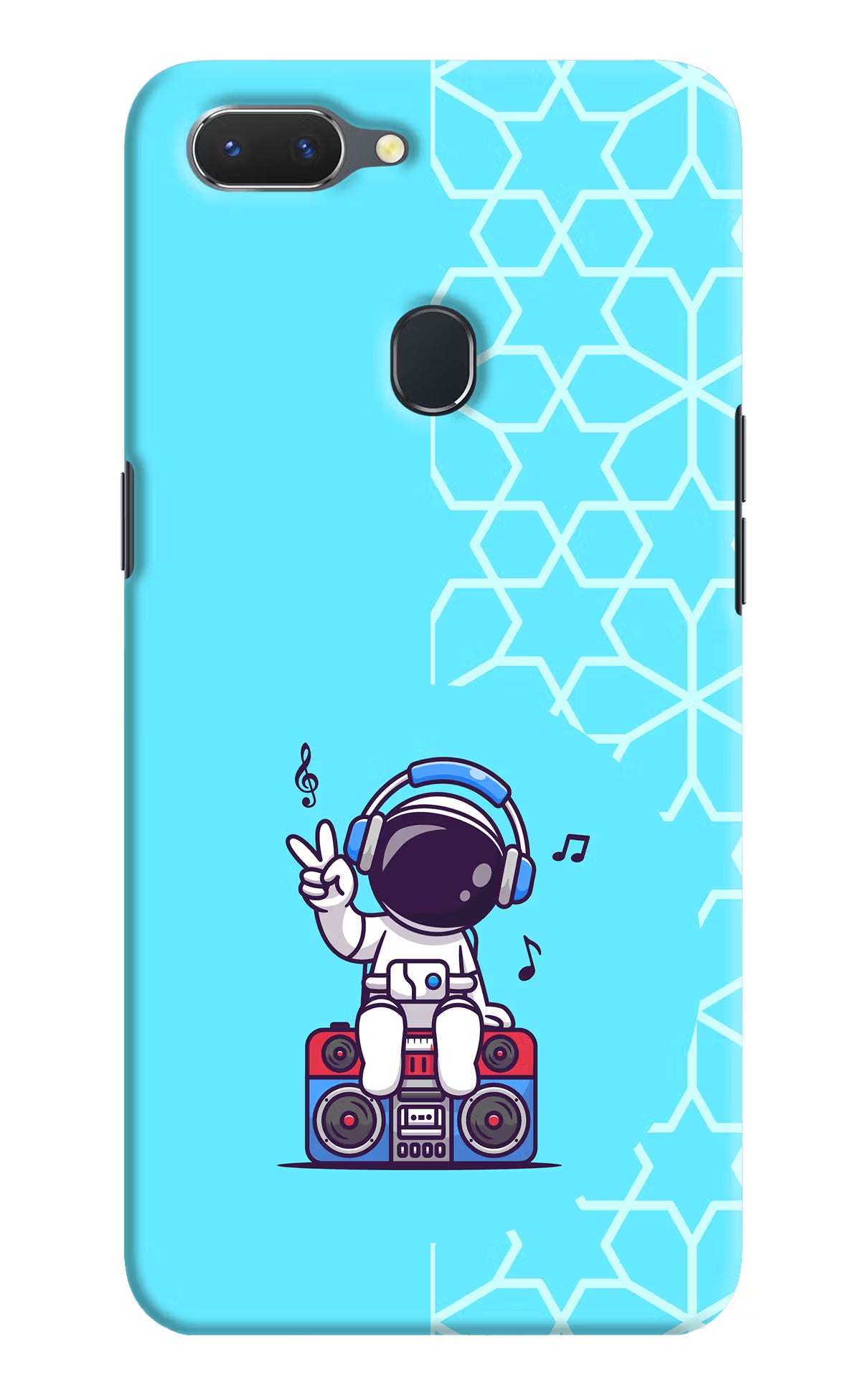 Cute Astronaut Chilling Realme 2 Hard Case Back Cover by Casekaro