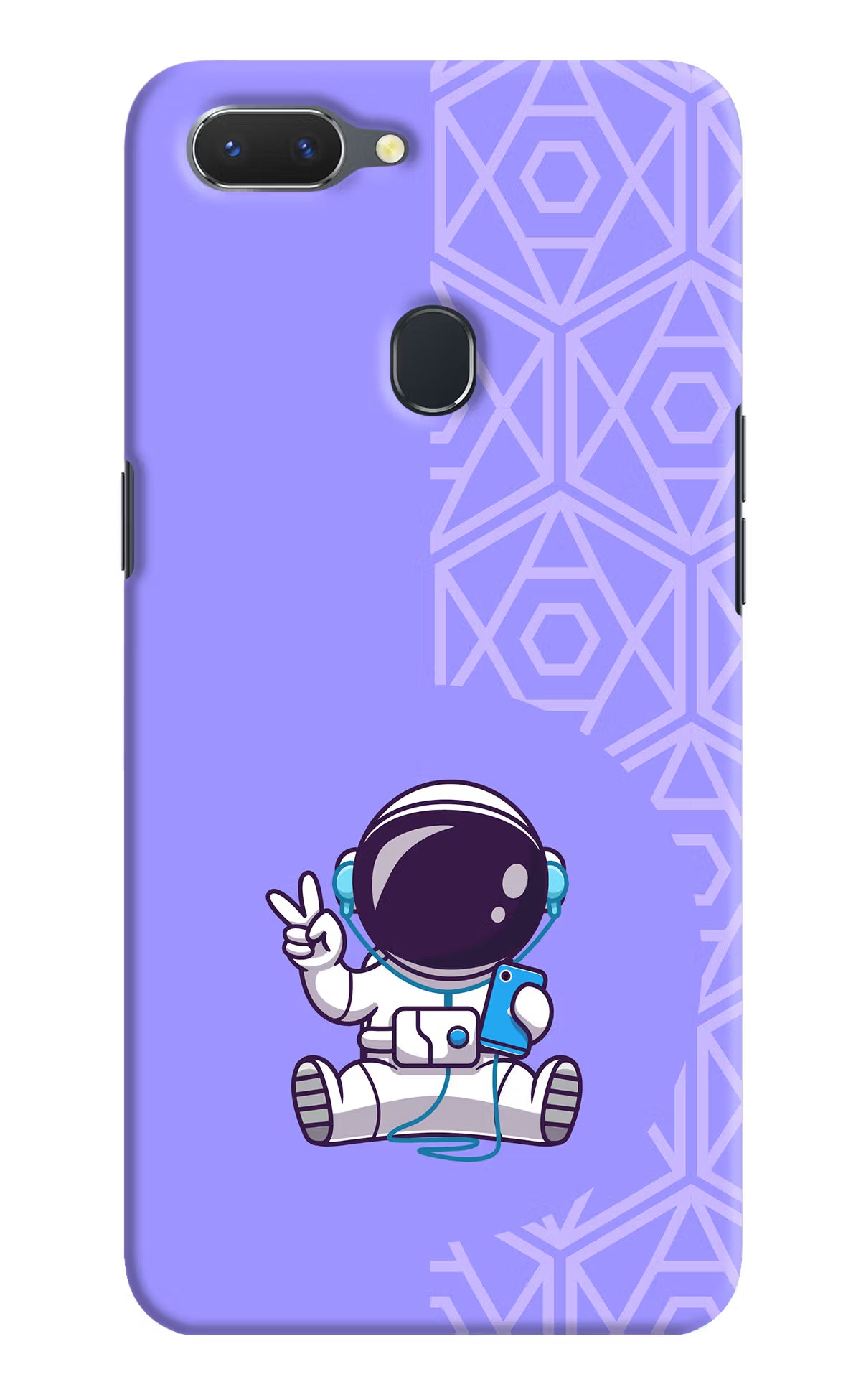Cute Astronaut Chilling Realme 2 Hard Case Back Cover by Casekaro
