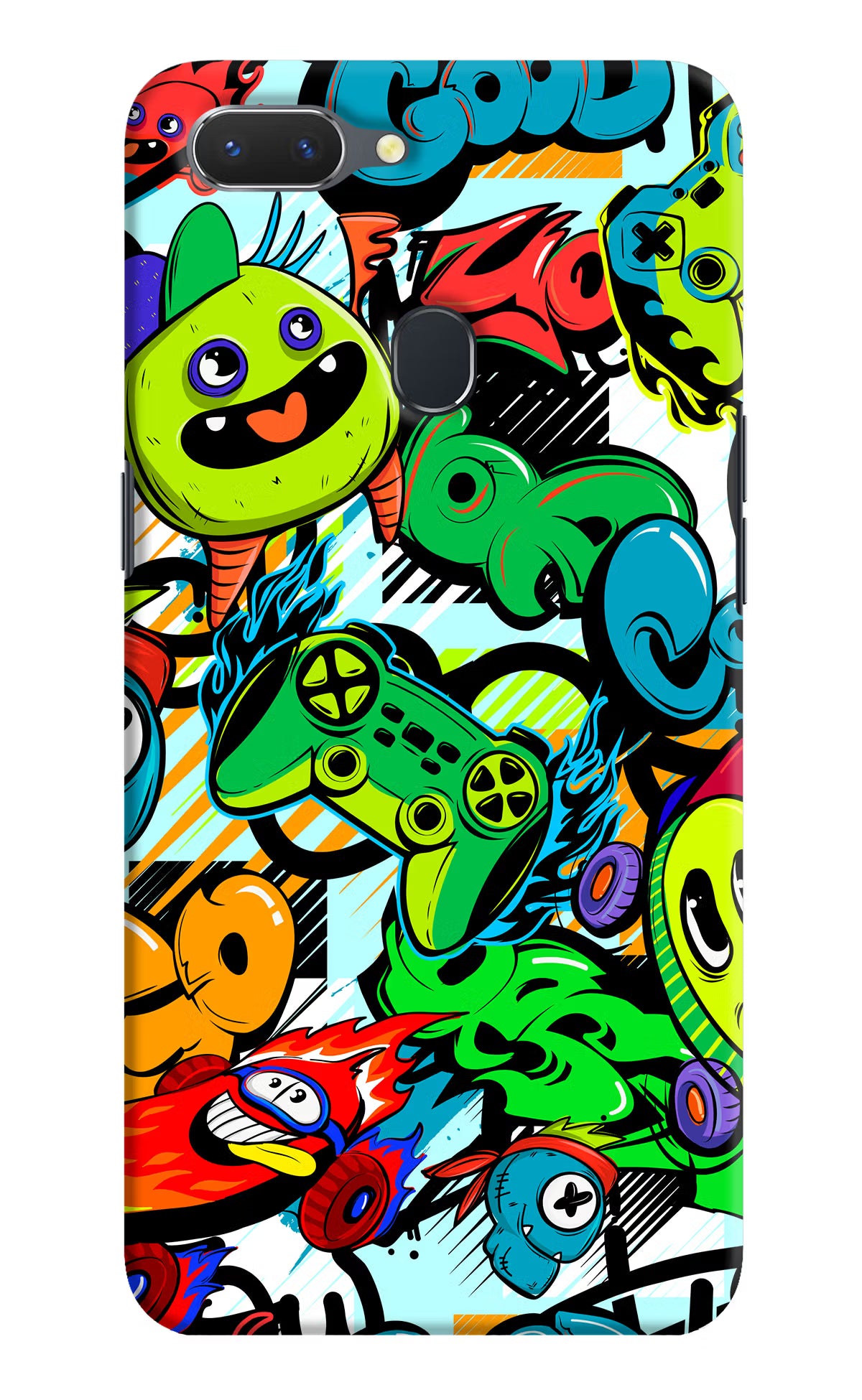 Game Doodle Realme 2 Hard Case Back Cover by Casekaro