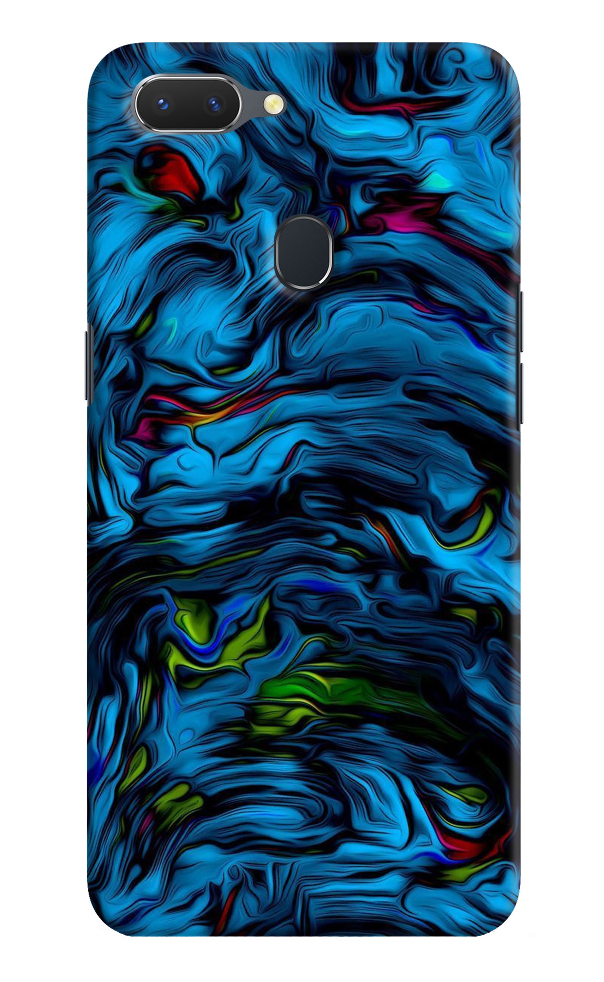 Dark Blue Abstract Realme 2 Back Cover