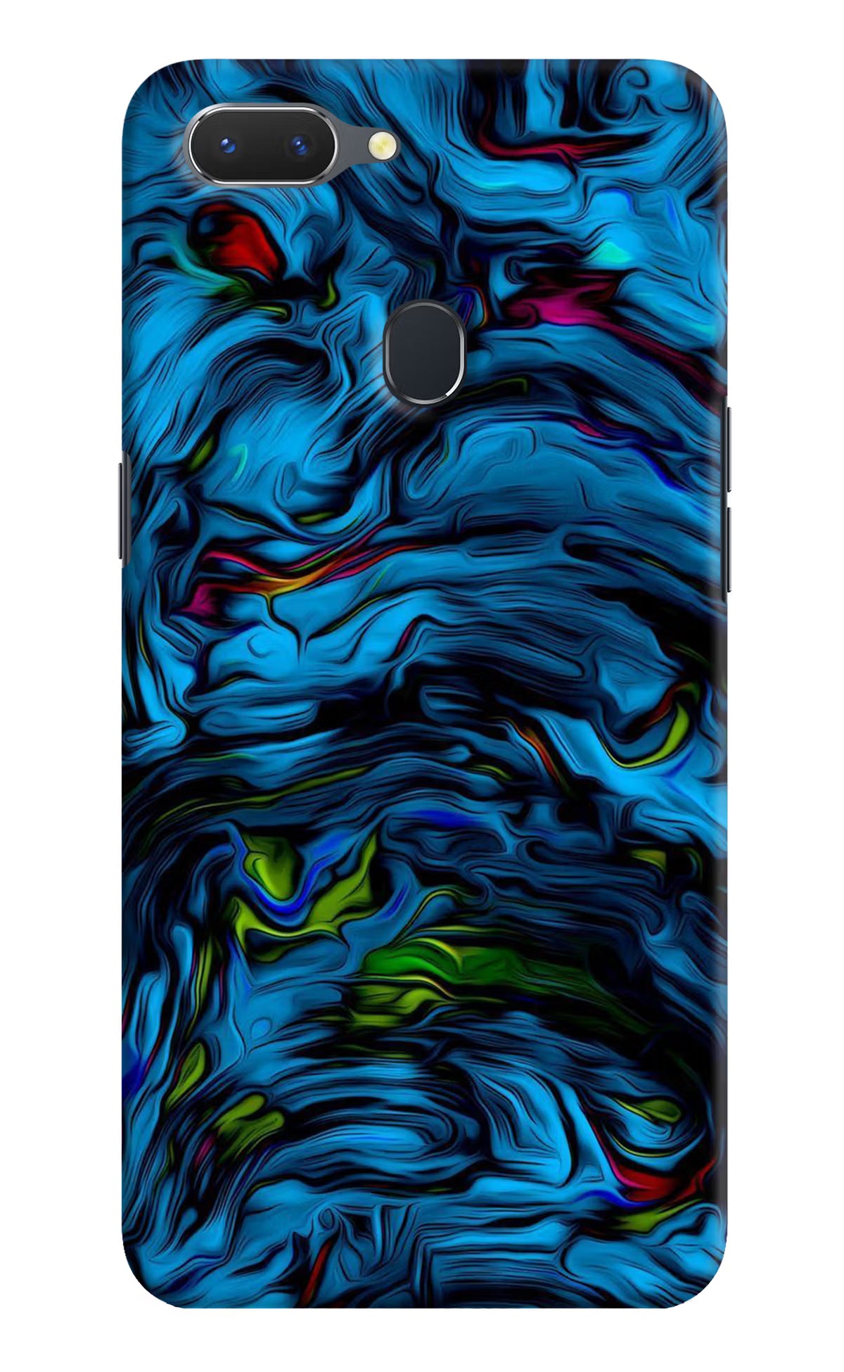 Dark Blue Abstract Realme 2 Hard Case Back Cover by Casekaro