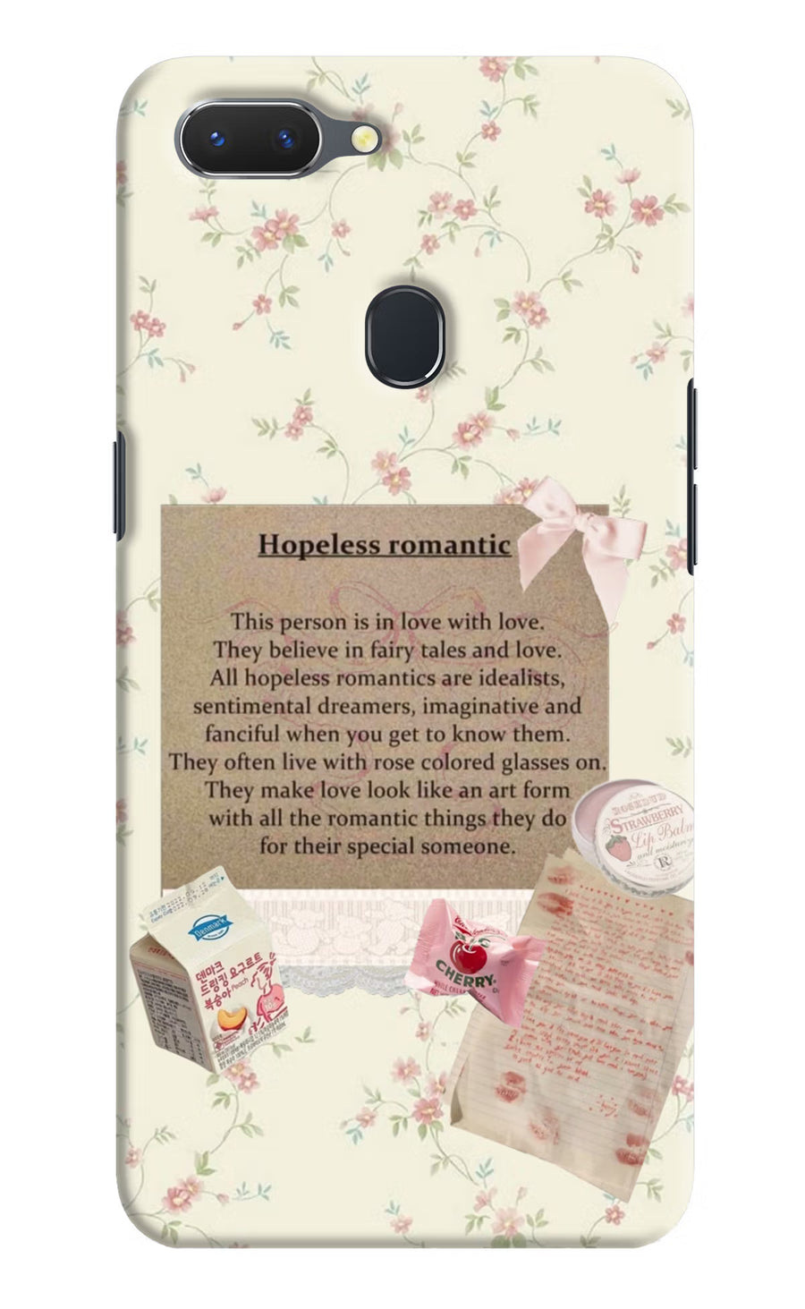 Hopeless Romantic Realme 2 Back Cover, Hard case