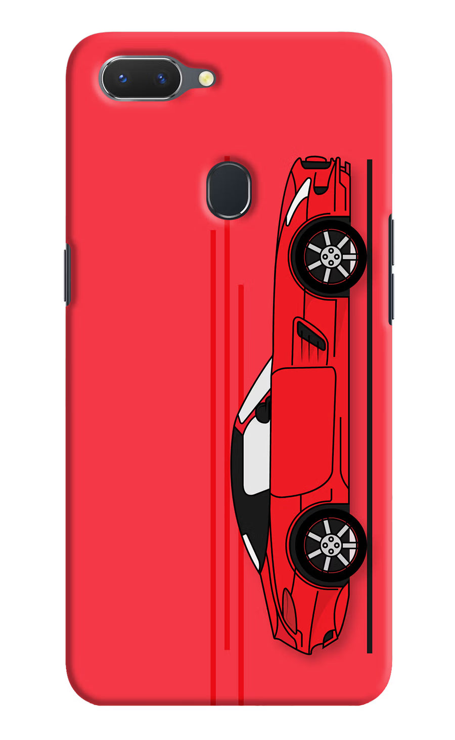 Red Velocity Realme 2 Back Cover, Hard case