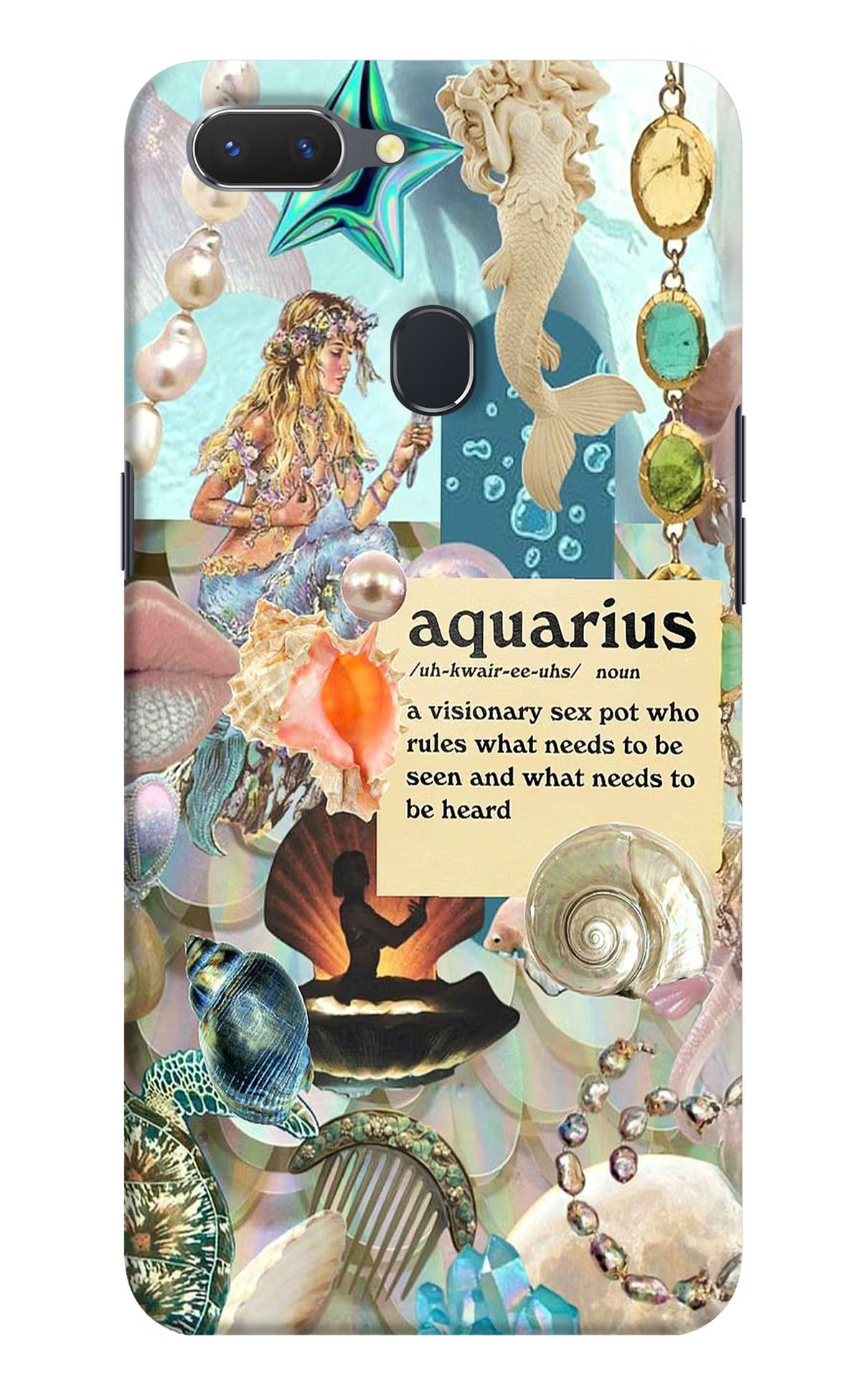 Aquarius Zodiac Realme 2 Hard Case Back Cover by Casekaro
